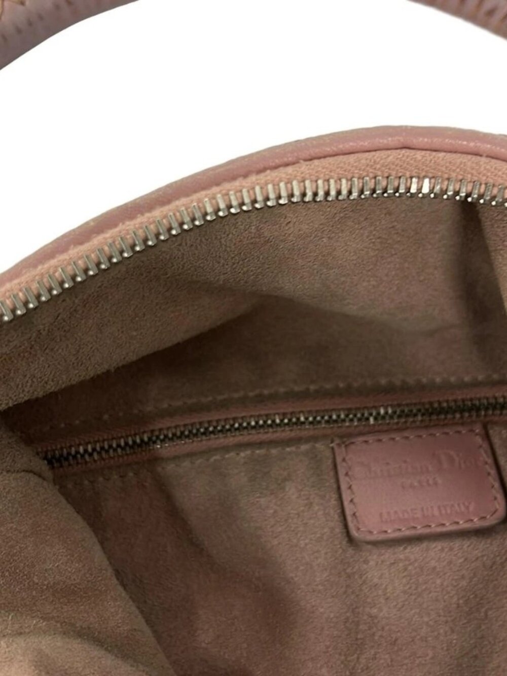 DIOR/ChristianDior - Light Pink Leather Shoulder Bag - Picture 12 of 16